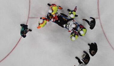 Switzerland, Los Angeles Kings forward Kevin Fiala (leg) stretchered off against Canada