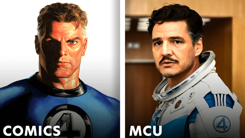 Reed Richards in Marvel comics vs the MCU.