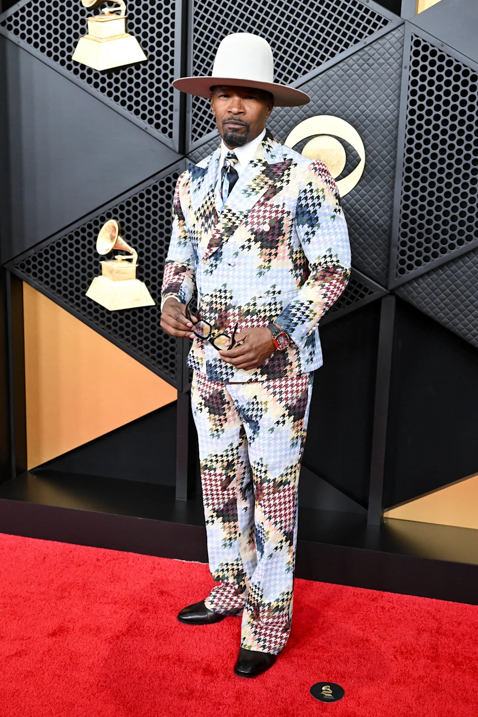 Jamie Foxx at the 68th GRAMMY Awards held at the Crypto.com Arena on February 01, 2026 in Los Angeles, California. (Photo by Gilbert Flores/Billboard via Getty Images)