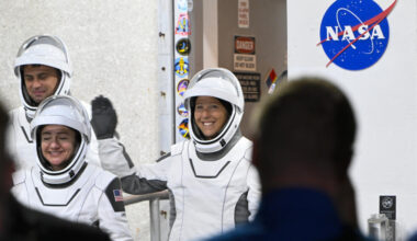 France's Adenot and international crew take off for space station