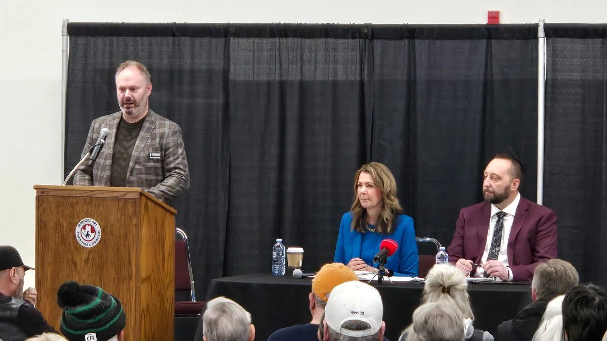 Questions on separatism and health care have been brought to Premier and MLA Smith and MLA Wright