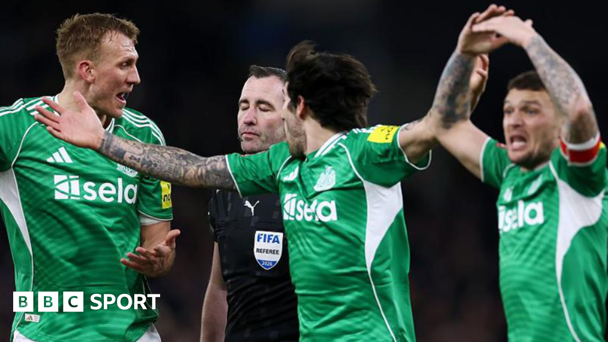 A graphic of Premier League players from every team in the division in 2025-26 season, with the Premier League trophy in front of them.