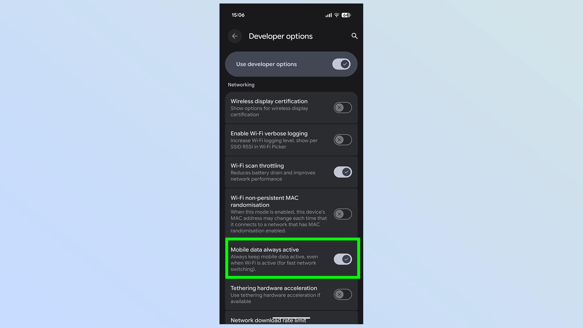 how to disable a hidden feature that could affect android battery life