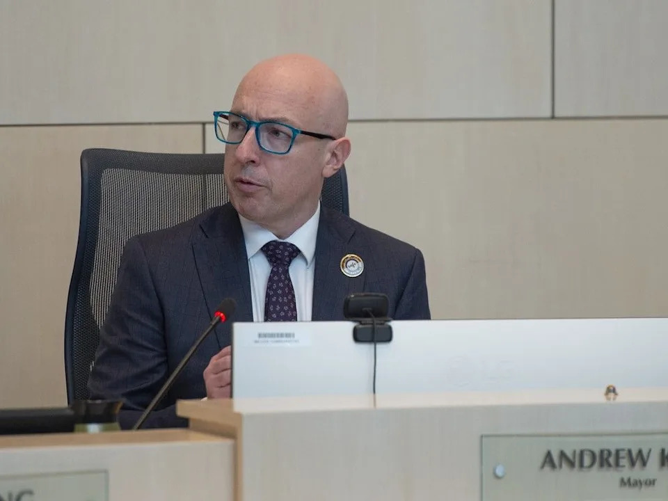 Edmonton Mayor Andrew Knack in council chambers on Tuesday, January 27, 2026.