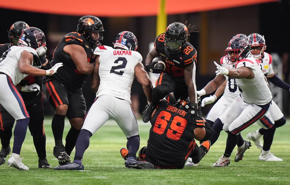 DARRYL DYCK / THE CANADIAN PRESS FILES
Jarell Broxton was a CFL all-star at left tackle with the B.C. Lions last season.