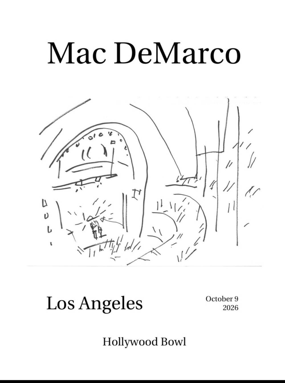 CONRAD SWEATMAN / FREE PRESS
Ackerman’s sketch has been used to promote DeMarco’s Hollywood Bowl concert.