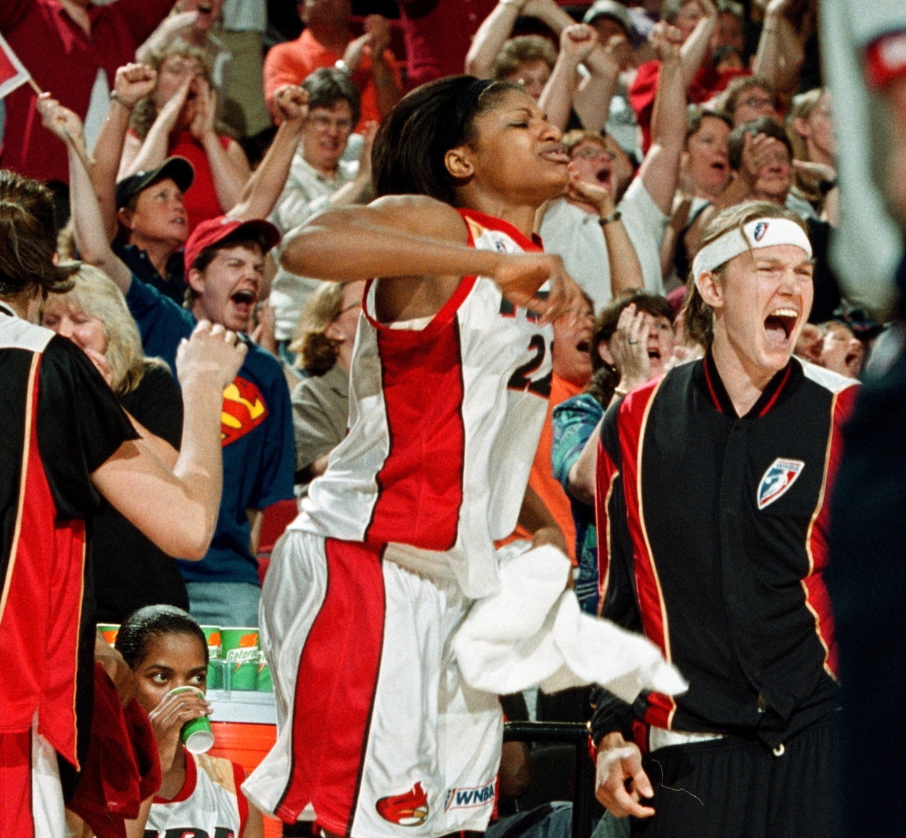 Portland Fire bench celebration