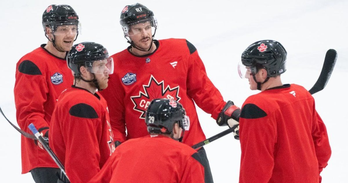 Tom Wilson practises on Canada’s top line with Connor McDavid, Macklin Celebrini