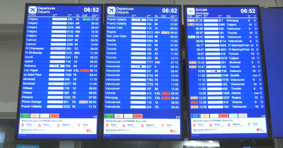 Some Canadian airlines pull back on flights south of the border - CTV News