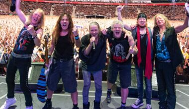 Iron maiden onstage in 2025