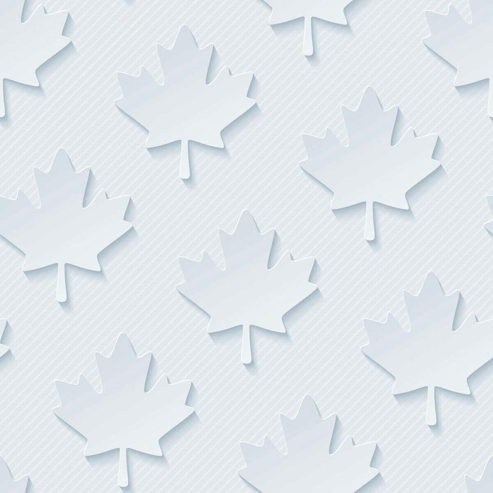 Canadian Red maple leaves seamless wallpaper pattern