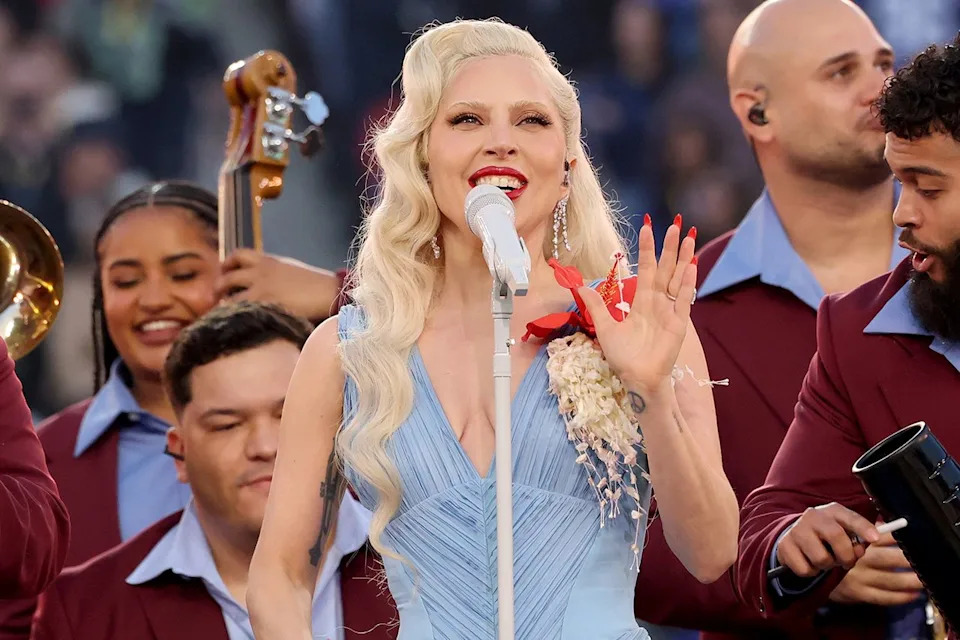 Lady Gaga performs at the Super Bowl Apple Music Halftime Show in Santa Clara, Calif. on Feb. 8, 2026 Kevin Mazur/Getty