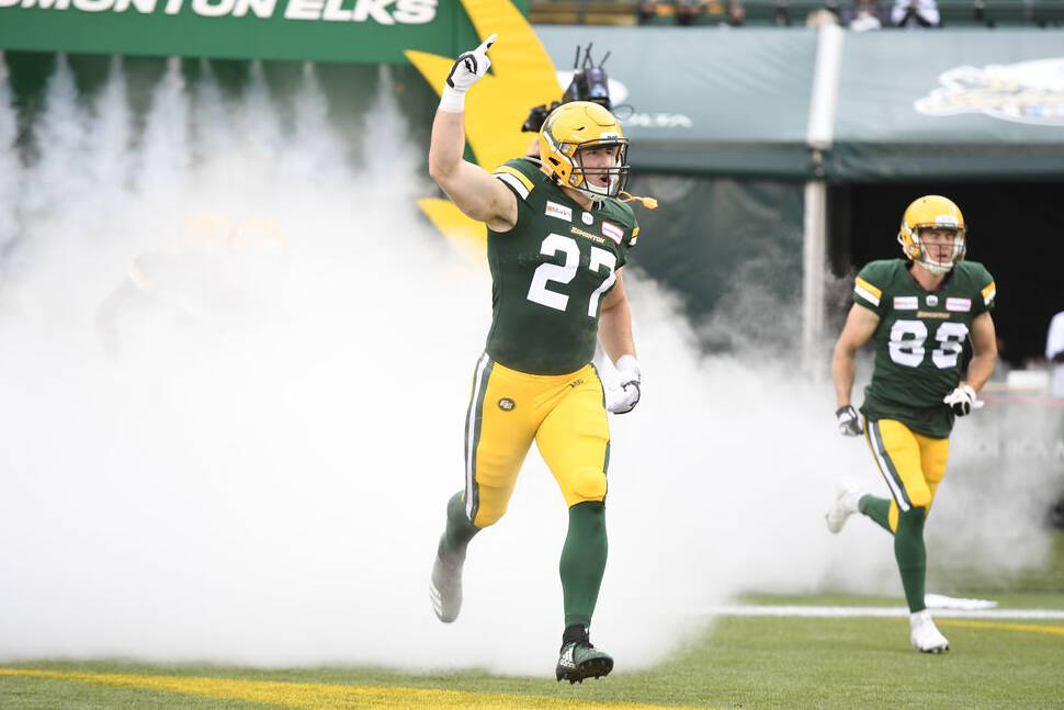 Lacombe native Tanner Green has announced his retirement from professional football. (Photo by Dale MacMillan/Edmonton Elks)