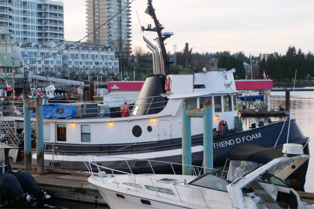 The tugboat suffered extensive damage when a man broke in and was tear-gassed by police after barricading himself inside. (Chris Bush/News Bulletin)