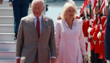 King Charles and Queen Camilla &mdash; shown arriving in Ottawa Monday, May 26, 2025 &mdash; were among those offering condolences after the Tumbler Ridge shootings in B.C. (MarkJCarney/X photo)