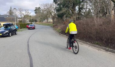 A cyclist on a Saanich side street. (Courtesy of Kevin Neary)