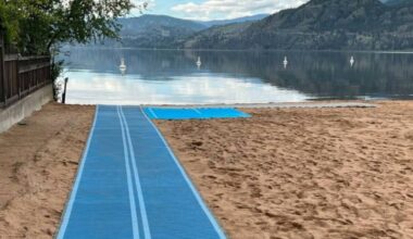 The RDOS is looking at a potential grant opportunity to fund Mobi-Mats for Okanagan Falls like those installed in Penticton, pictured here, and Summerland. (City of Penticton)
