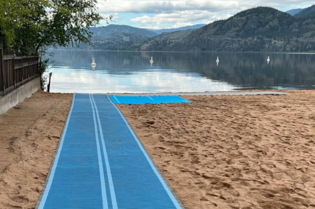 The RDOS is looking at a potential grant opportunity to fund Mobi-Mats for Okanagan Falls like those installed in Penticton, pictured here, and Summerland. (City of Penticton)