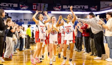 Acwsalcta Thunder (Bella Coola), Holy Cross Crusaders (Surrey), Vernon Panthers, and Argyle Pipers (North Vancouver) have earned the top seeds in their respective tiers at the 2026 BC School Sports girls basketball provincial championships set for Feb. 25 to 28 at Langley Events Centre. (Garrett James, LEC/Special to Langley Advance Times)