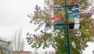 Street banners will be updated in White Rock this year with a series of new designs. The overall style for the banners is to feature the name of the city area on one side panel and a new image celebrating the area on the other side. (City of White Rock photo)