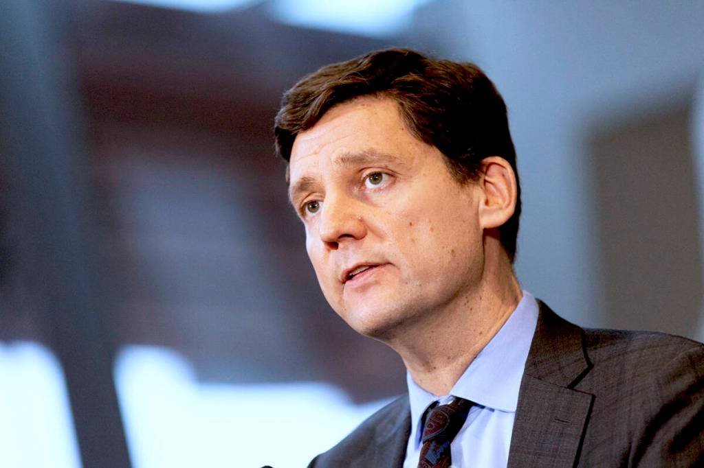 Premier David Eby in Surrey on Friday, Dec. 5, 2025. (Anna Burns/ Surrey Now-Leader)