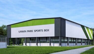 Artist&rsquo;s concept of multi-sport covered box project for Unwin Park in Newton. (surrey.ca)