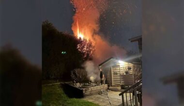 A Surrey resident is speaking up about illegal fireworks after an early Saturday-morning fire threatened her home. (Facebook photo)