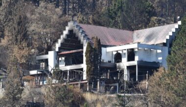 Wildfire damage at Lake Okanagan Resort from the McDougall Creek wildfire. (Brittany Webster/Capital News)