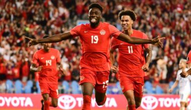 Team Canada soccer players in a photo posted to canadasoccer.com.