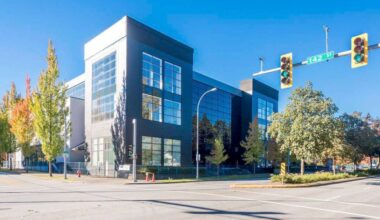 District 104 complex on 104 Avenue and 148 Street in Surrey, on the Whalley/Guildford border, in a photo posted on collierscanada.com. (Contributed)