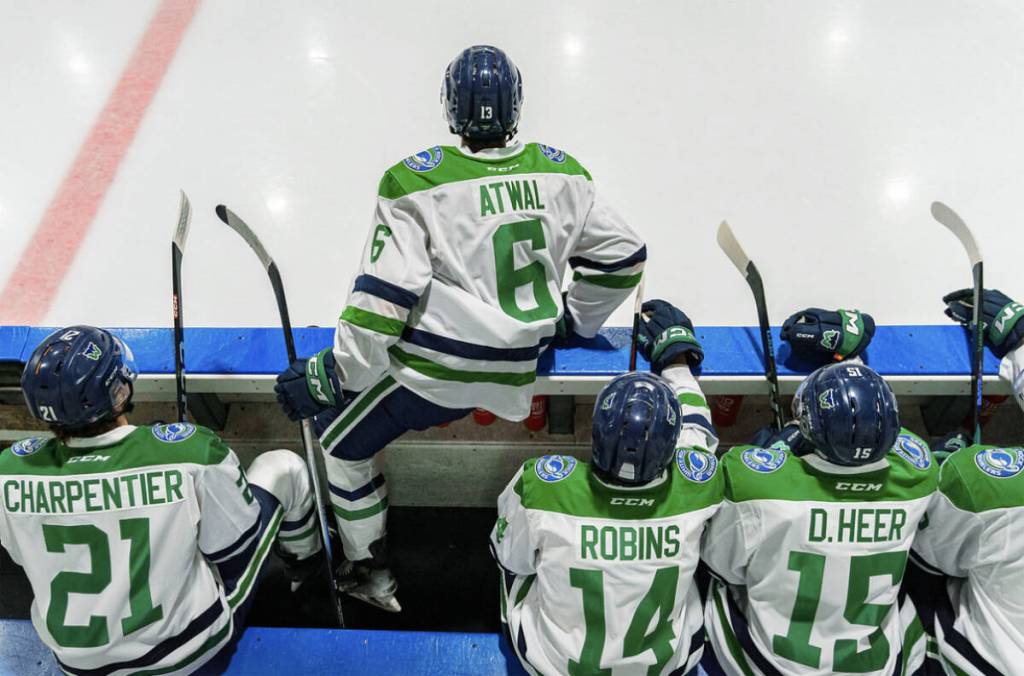 The White Rock Whalers (pictured), Surrey Knights and Cloverdale HC have all made it to Round 2 of Pacific Junior Hockey League Harold Brittain Conference playoffs. (Sawyer Hrasko Photography)
