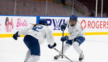 Jenn Gardiner during the Vancouver Goldeneyes practice at the Pacific Coliseum in Vancouver on Friday, Feb. 27, 2026. (Anna Burns/ Surrey Now-Leader)