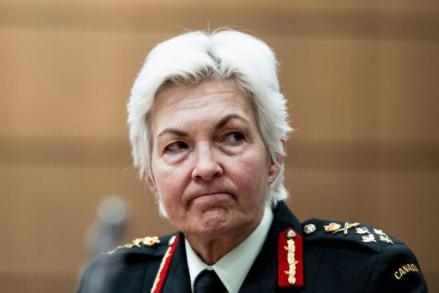 Chief of the Defence Staff Gen. Jennie Carignan waits to appear before the Standing Committee on National Defence (NDDN) on Parliament Hill in Ottawa, on Monday, Oct. 27, 2025. THE CANADIAN PRESS/Spencer Colby