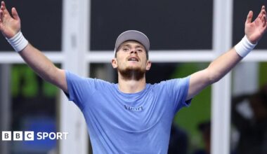 Jack Pinnington Jones celebrates his victory at the Dallas Open