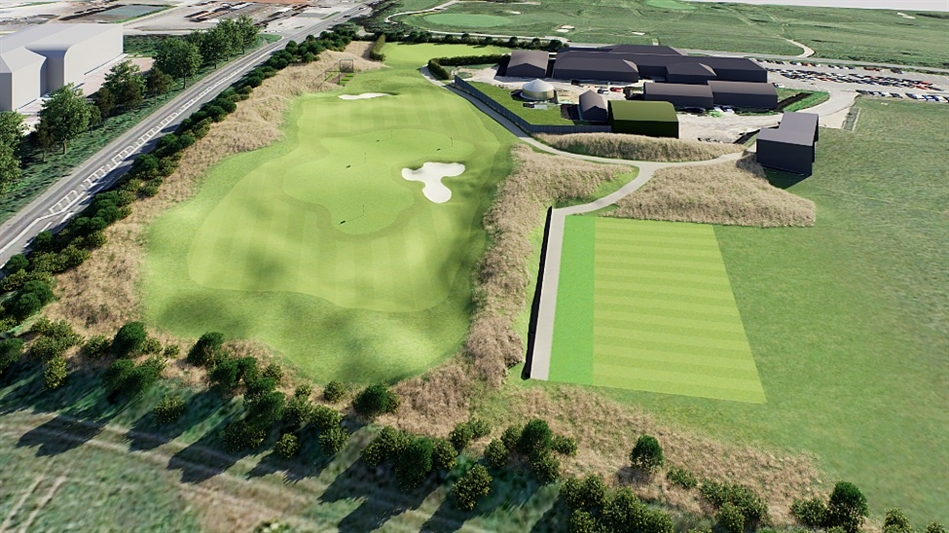 A visualisation of the new short game facility and the teeing area for the updated driving range (Image: High Post GC)