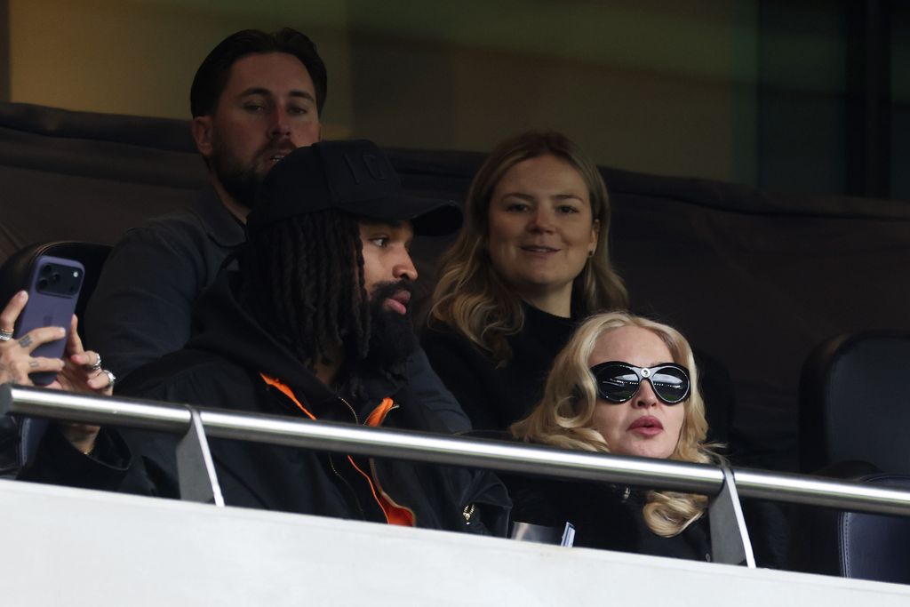 Madonna in stands at Chelsea v. Tottenham Hotspur 