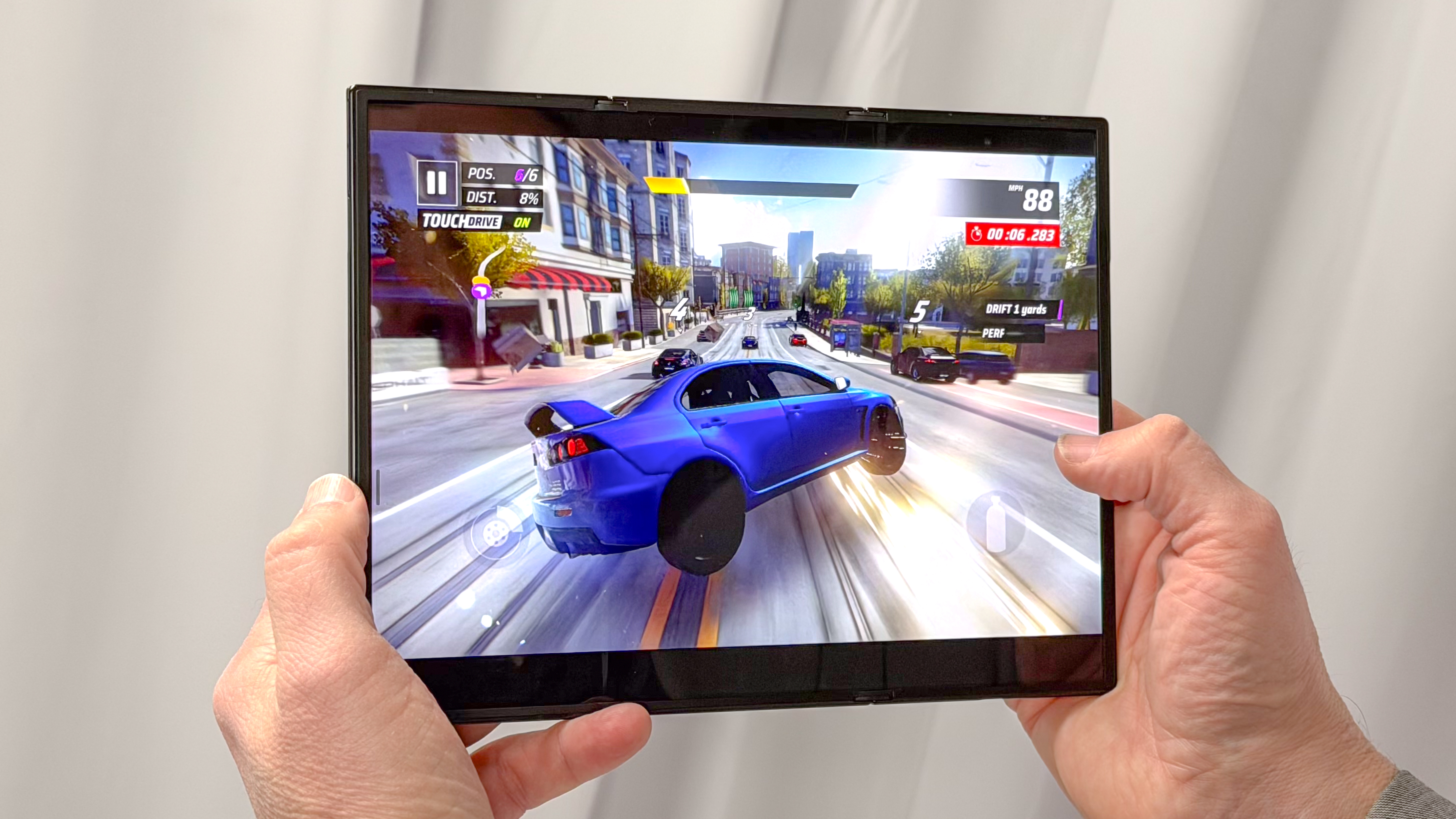 Galaxy Z TriFold shown in hand