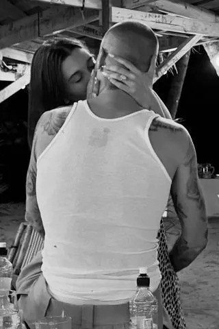 Hailey and Justin Bieber kiss Hailey Bieber/Instagram
