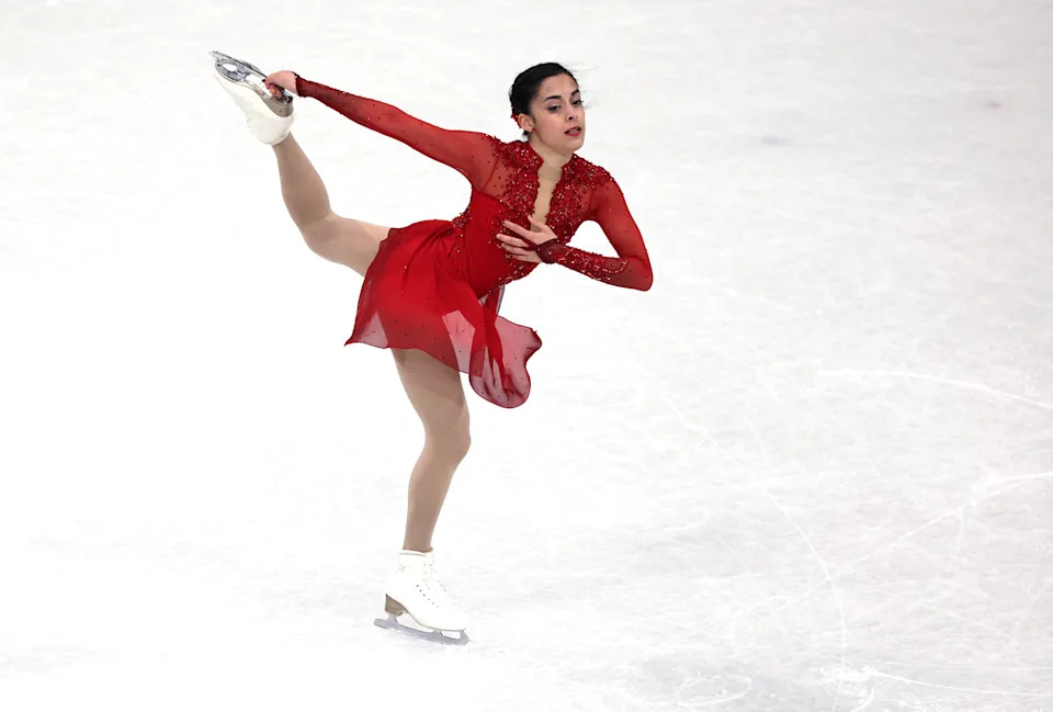 Milano Cortina 2026 Olympics - Figure Skating - Team Event - Women Single Skating - Free Skating - Milano Ice Skating Arena, Milan, Italy - February 08, 2026. Madeline Schizas of Canada performs during the women's single free skating REUTERS/Amanda Perobelli