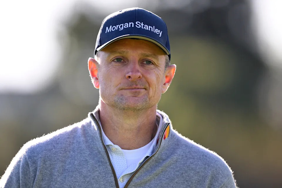 Justin Rose of England looks on prior to The Genesis Invitational 2026 at Riviera Country Club on February 18, 2026 in Pacific Palisades, California.