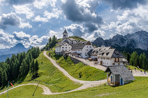 The sanctuary of Monte Lussari is located near Tarvisio in Italy’s Friuli Venezia Giulia region. 