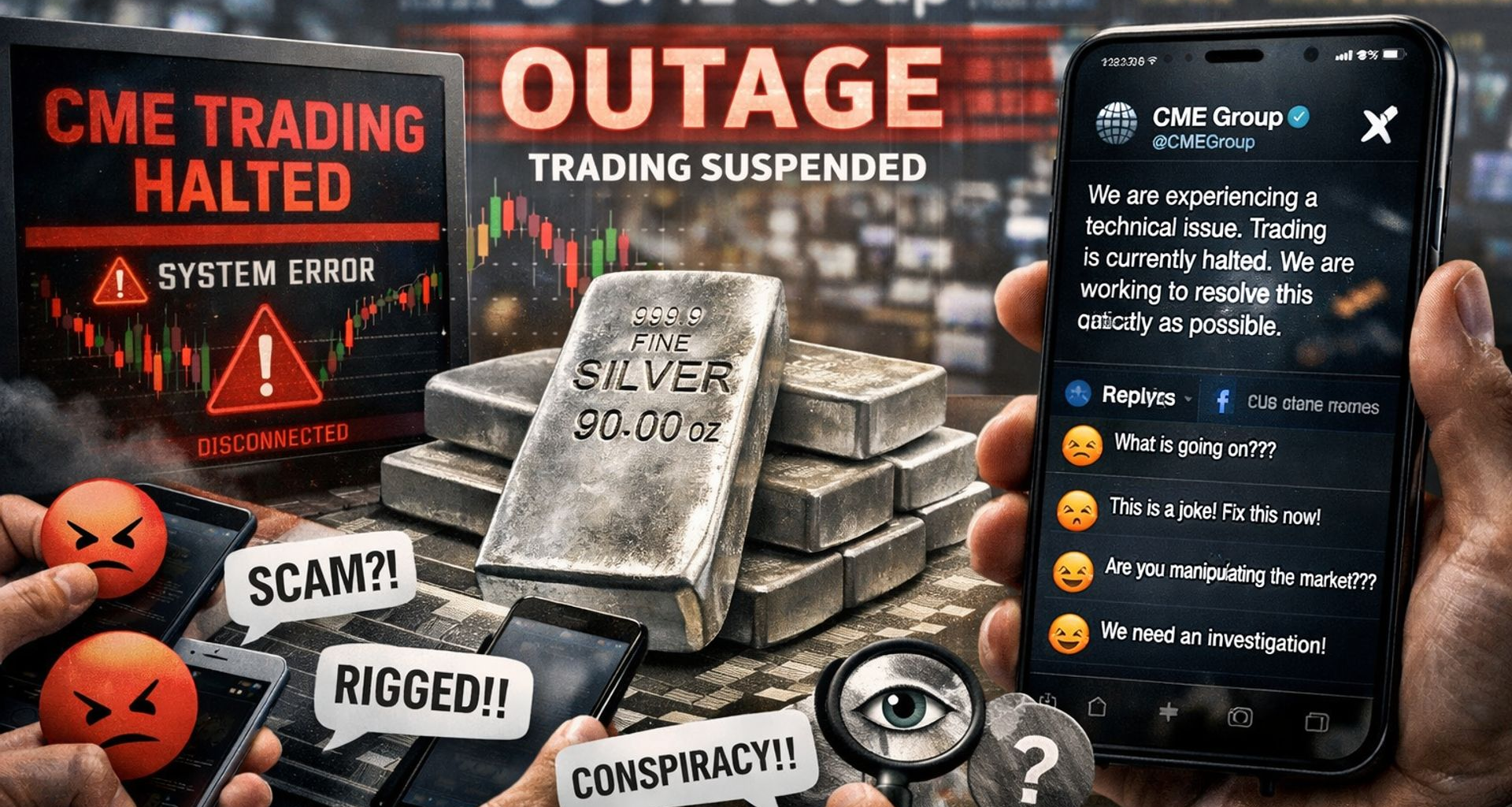CME outage derails silver rally at critical moment, sparking confusion, suspicion and outrage - KITCO