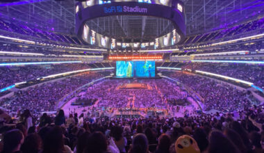 A BTS concert at SoFi Stadium in Los Angeles on Nov. 28, 2021. [YONHAP]