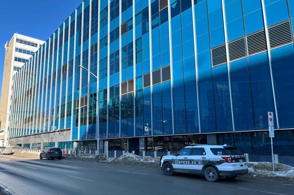 The Winnipeg Police Service headquarters is pictured in Winnipeg, Monday, Feb. 9, 2026. THE CANADIAN PRESS/Steve Lambert