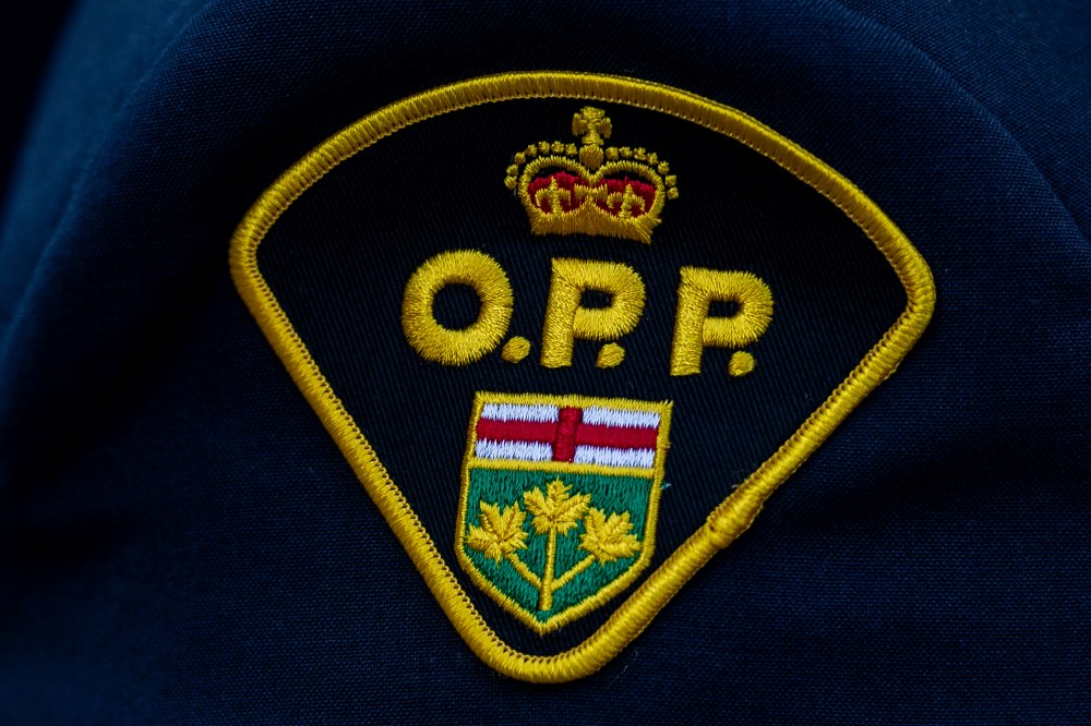 An Ontario Provincial Police (OPP) patch is seen in Ottawa, on Sunday, Sept. 29, 2024. THE CANADIAN PRESS/Spencer Colby