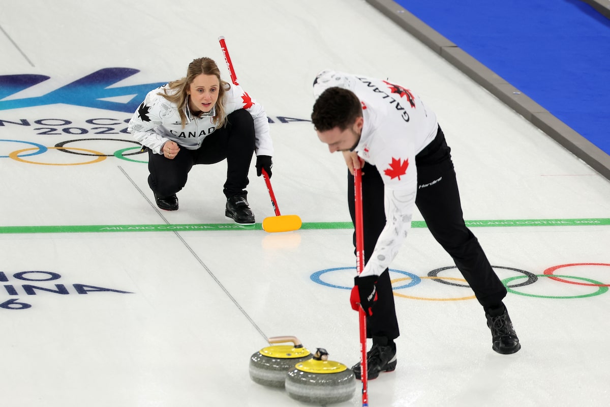 Canada falls to Great Britain in mixed doubles curling at the Winter Olympics
