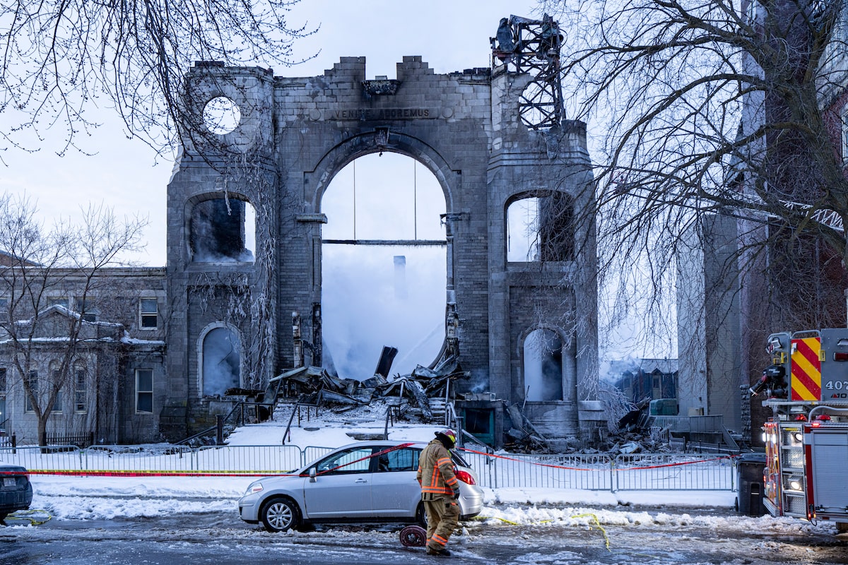 Historic Montreal church destroyed by fire