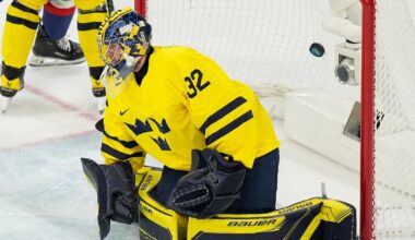 Sweden mum on starting goalie for Latvia qualification round matchup