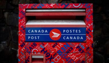 The federal government says it is making more than $1 billion available to Canada Post in the form of a repayable loan to help the beleaguered Crown corporation remain solvent and keep its services running. A Canada Post mailbox is pictured in Richmond B.C. on Friday, Sept. 26, 2025. THE CANADIAN PRESS/Ethan Cairns