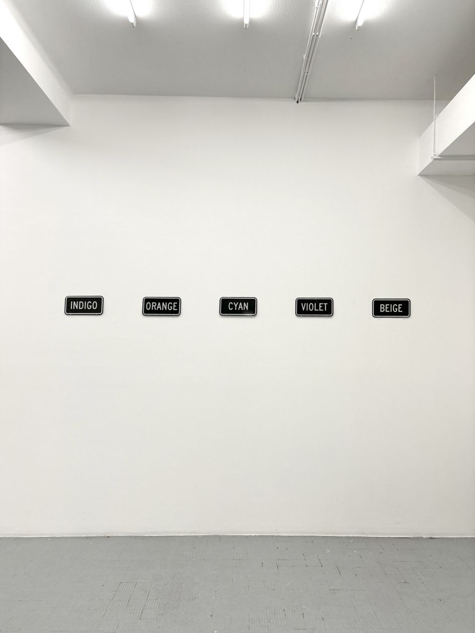 Les Vrais Amis (True Friends), 2025, Sarah Boris, from the Colour series, exhibition view at Stolen Books Gallery (2026)